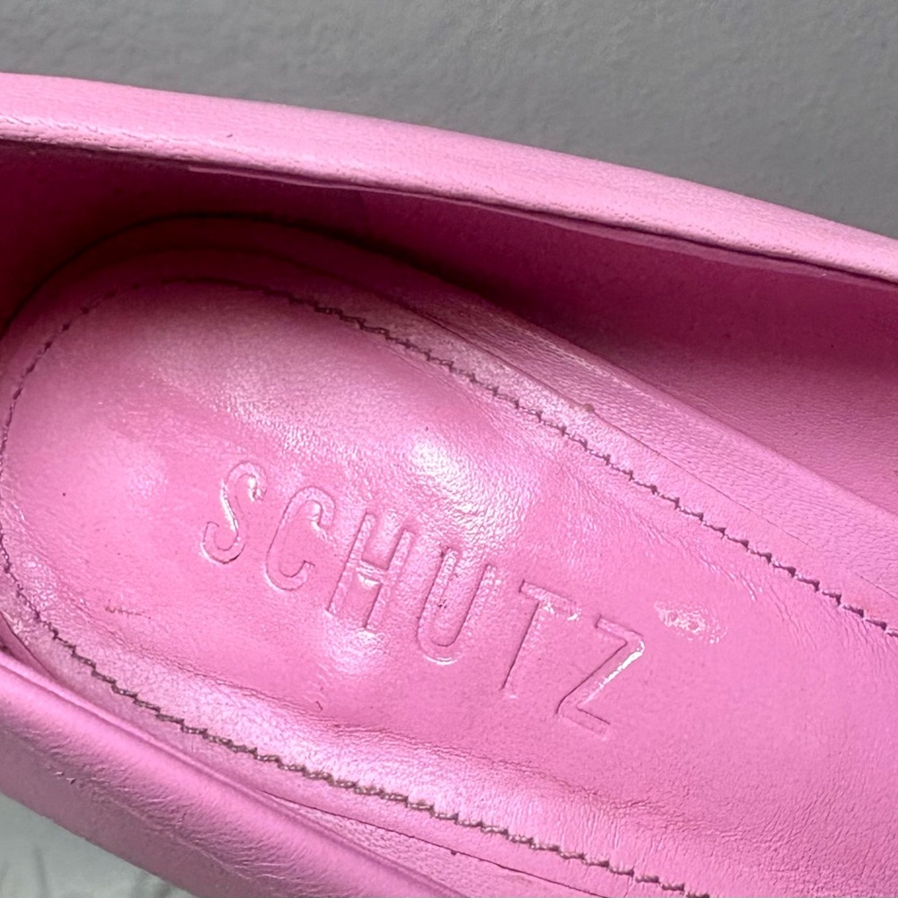 SCHUTZ Lou Paradise Pink Nappa Leather Pumps - Picture 11 of 11